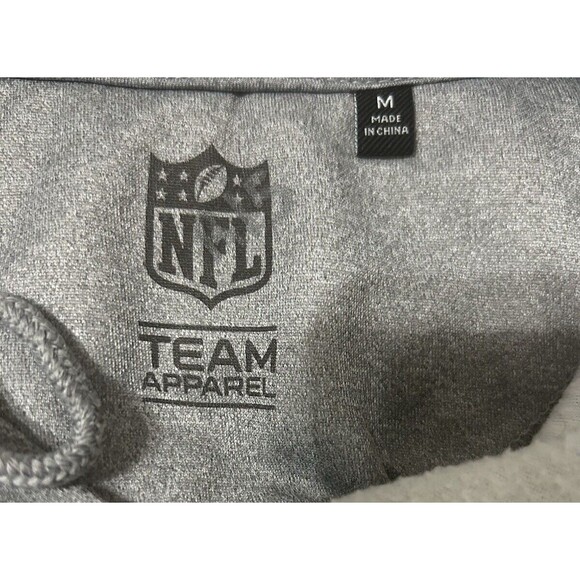 NFL Kansas City Chiefs Gray Fleece Hoodie Sweatshirt Zip Pocket Men's Size M - Picture 6 of 7